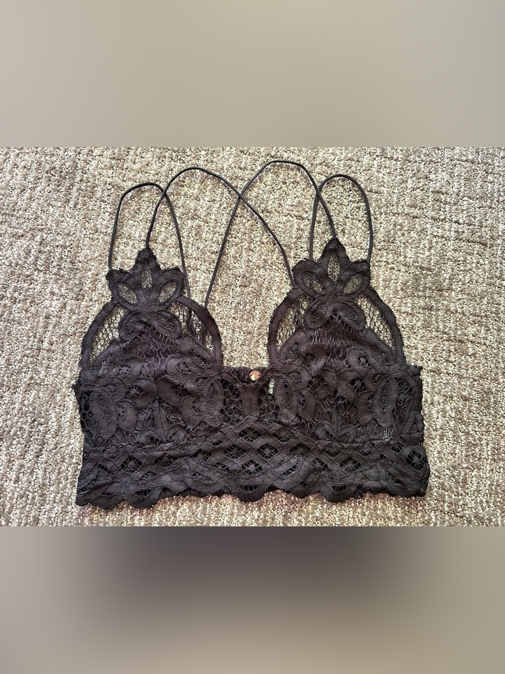 Free People Black Lace Bralette